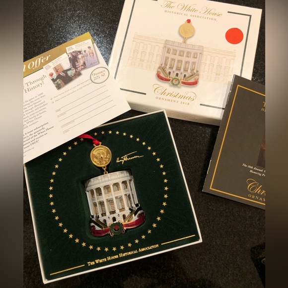 5 White House Christmas ornaments: 2002, 2003, 2005, 2017, 2018, - Picture 9 of 14